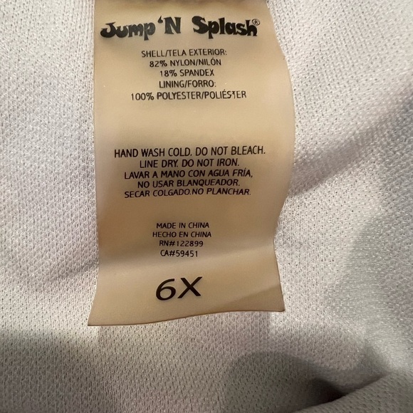 JUMP N’ SPLASH girls Ruffle Bikini Set/size 6X - Picture 2 of 9